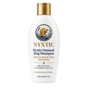 Nyxtic Oatmeal Dog Shampoo with Coconut & Citrus Fresh Scent – 500ml (16.9 Fl. Oz)