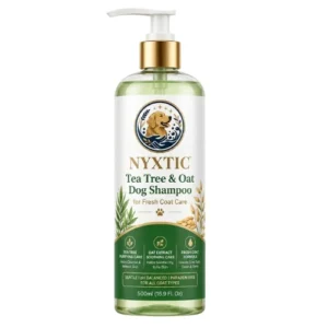Nyxtic Tea Tree & Oat Dog Shampoo for Fresh Coat Care – 500ml (16.9 Fl. Oz)